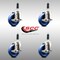 Service Caster 4 Inch 316SS Solid Poly Swivel 3/4 Inch Expanding Stem Caster Set Brake SCC SCC-SS316EX20S414-SPUS-TLB-34-4 - alternate 3